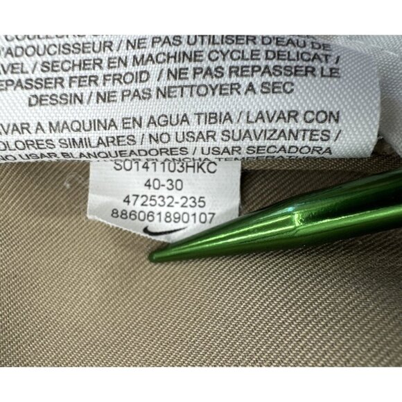 Nike Golf Pants Mens 40x30 Khaki Performance Dri Fit Tech Stretch Flat Casual - Picture 5 of 13